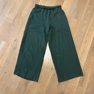 ZARA Women's Green Wide-Leg Trousers Size medium